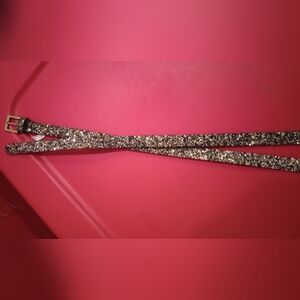 Glittery Silver Women's Belt